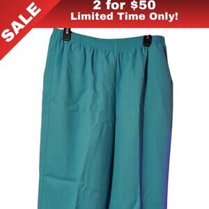 [Sale: 2 for $50!] NWT Alfred Dunner Teal Trousers - 18WP 0174